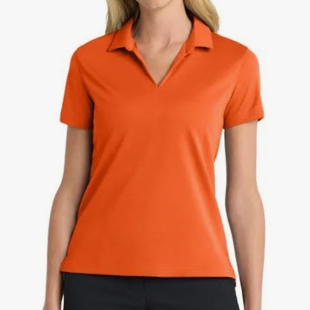 NEW Nike Dri-FIT Victory Solid Golf Orange Polo New Large 354067 Micro Pique